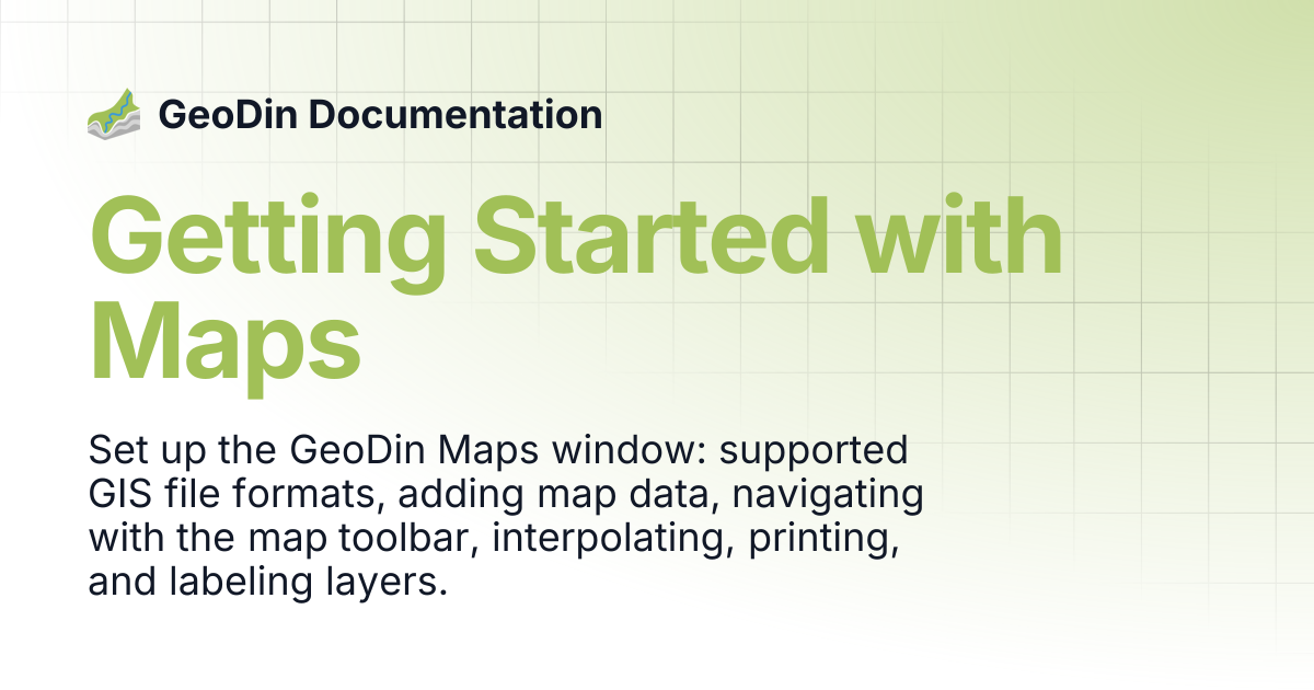 Getting Started with Maps | GeoDin Documentation